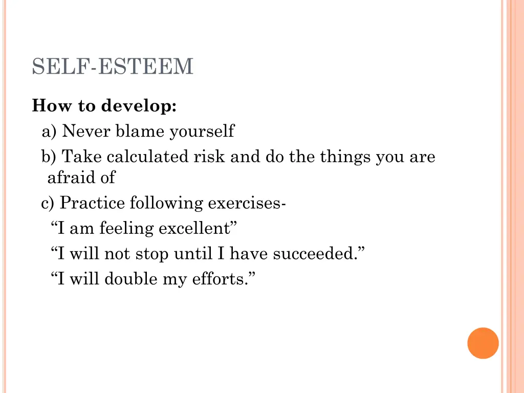 self esteem 1