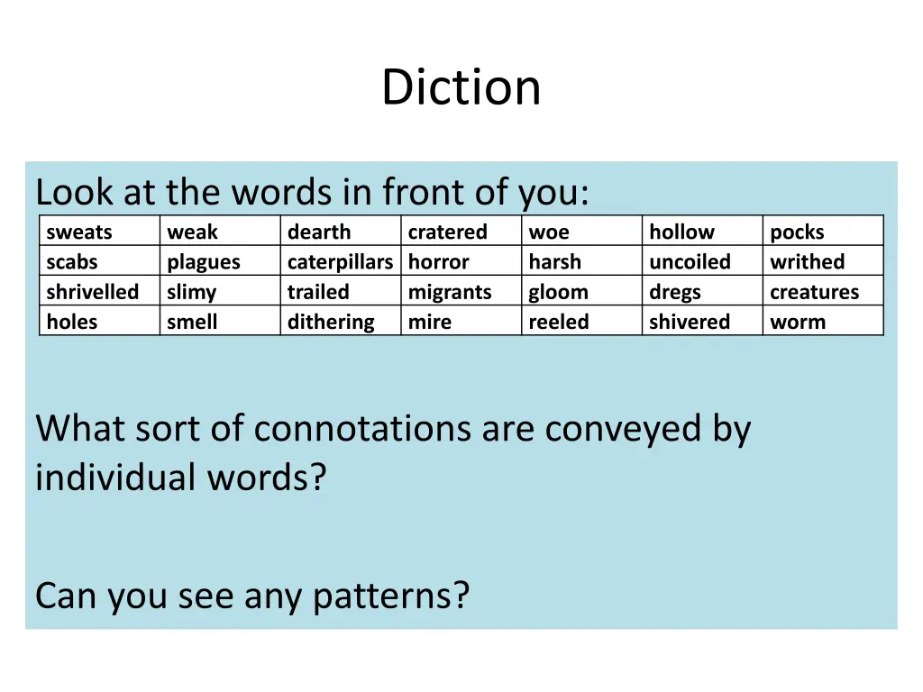 diction