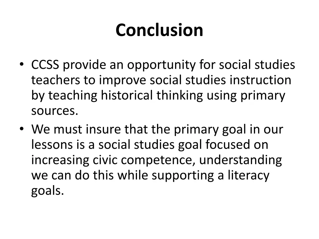 conclusion