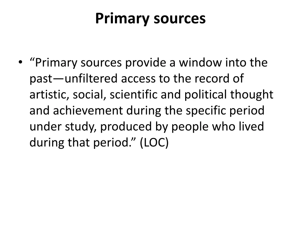 primary sources 1