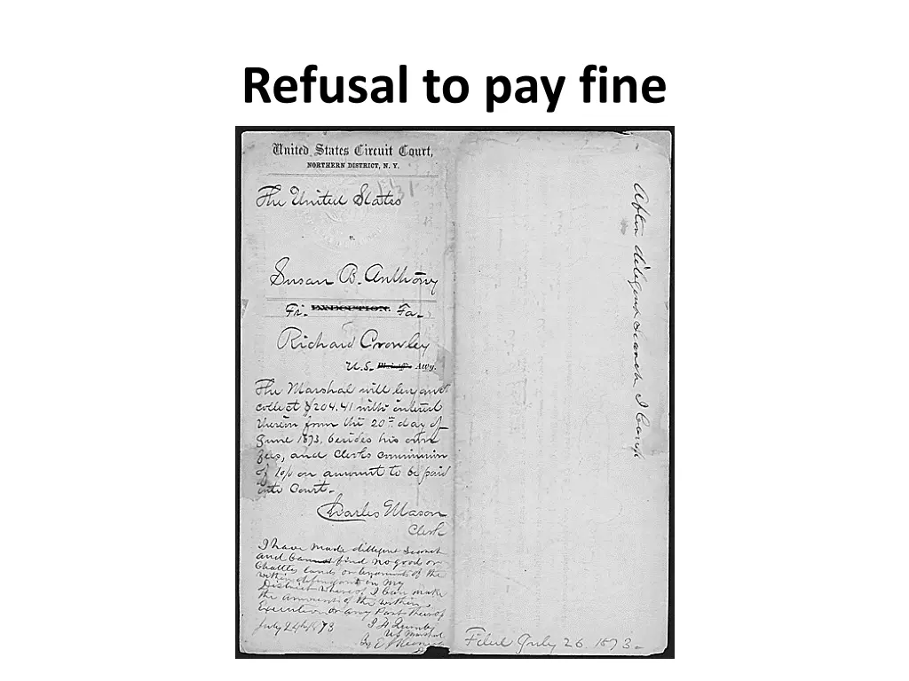 refusal to pay fine