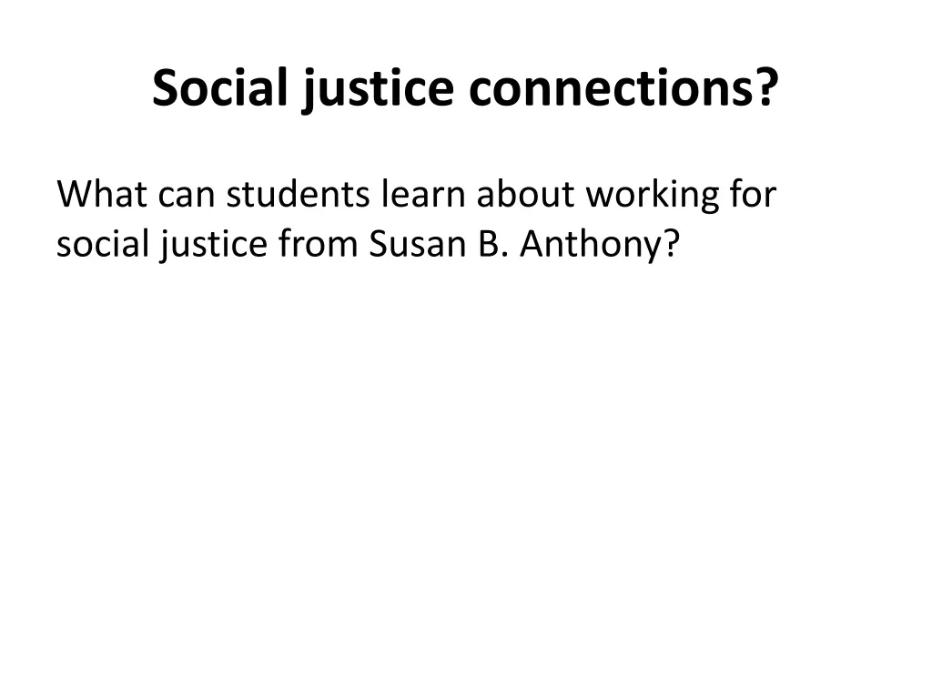 social justice connections