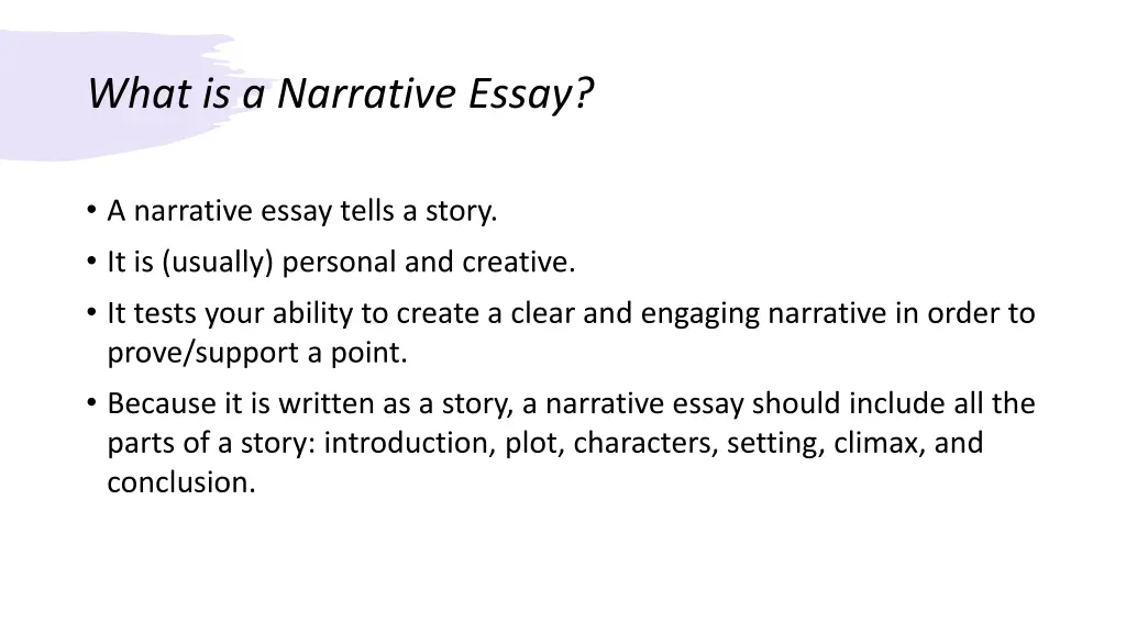 what is a narrative essay