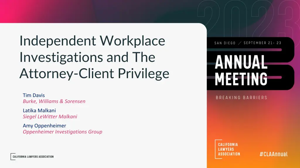 independent workplace investigations