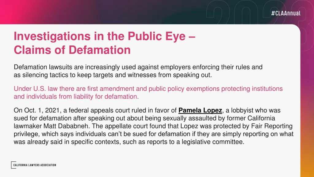 investigations in the public eye claims