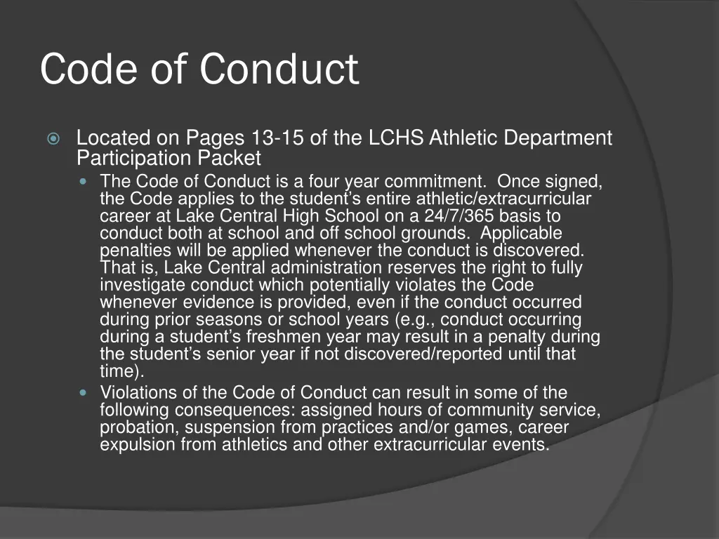 code of conduct