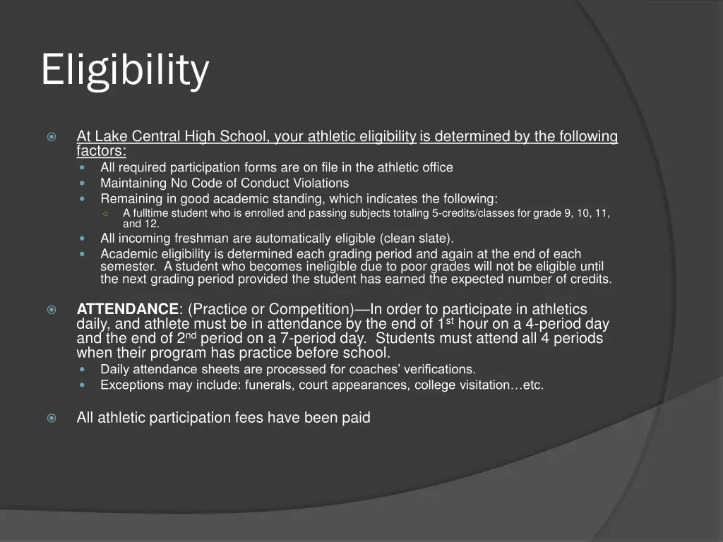 eligibility