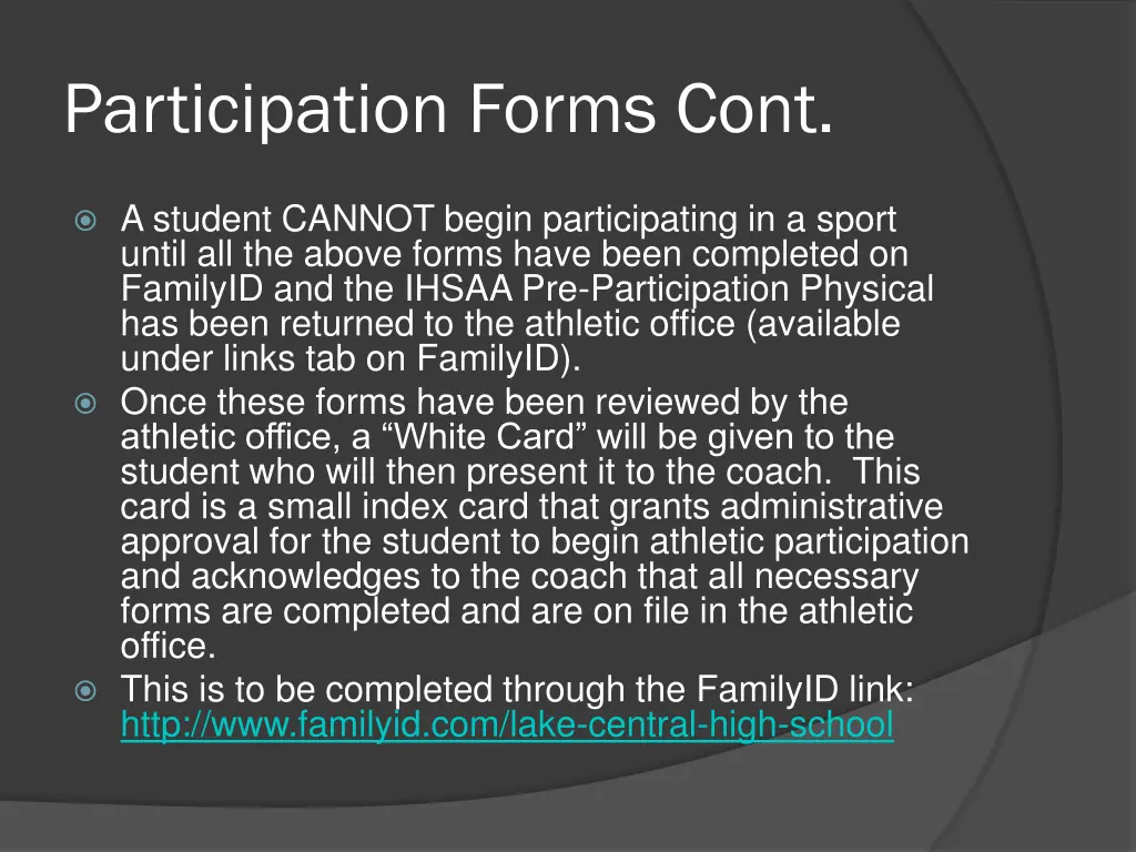 participation forms cont
