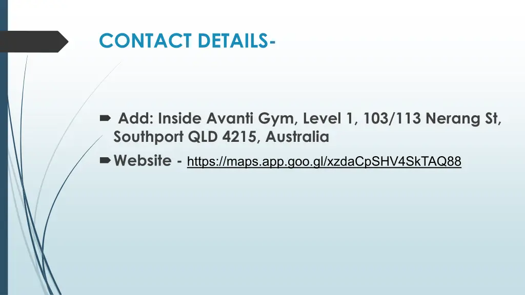 contact details