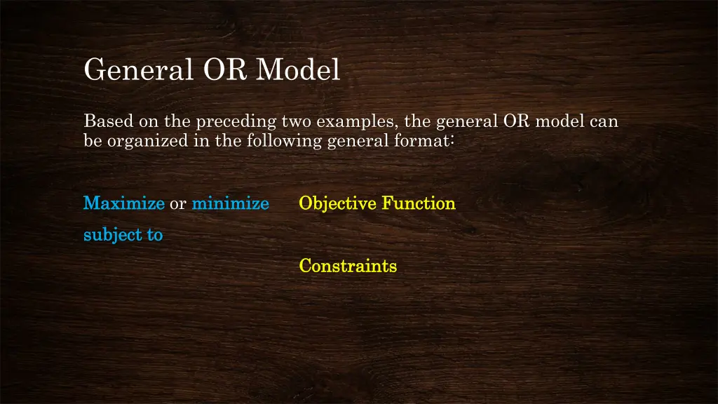general or model