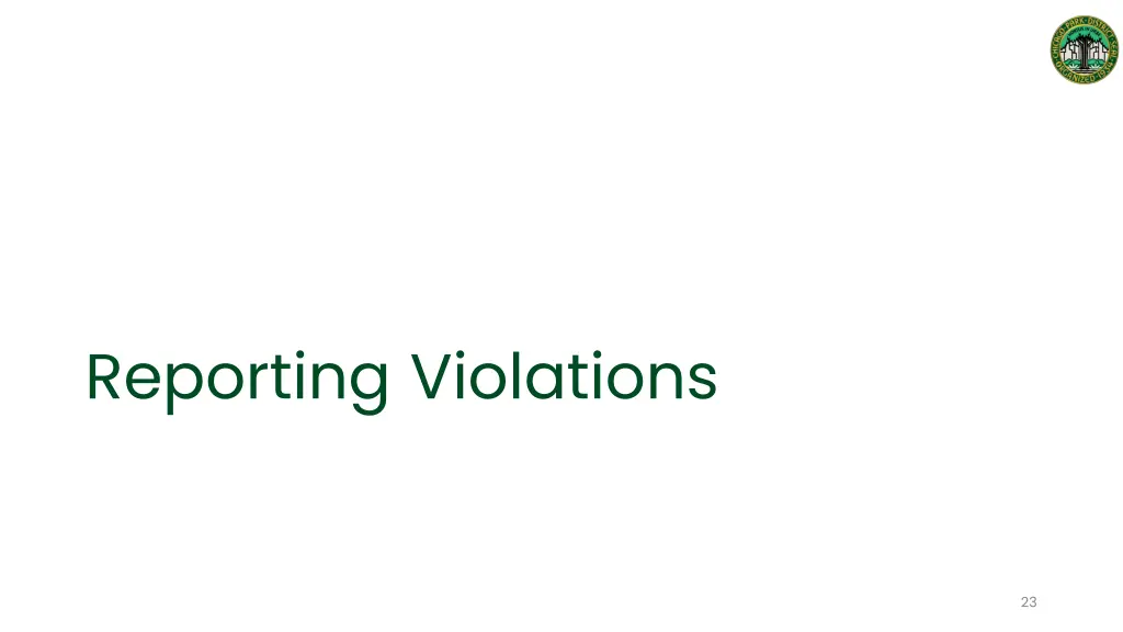 reporting violations
