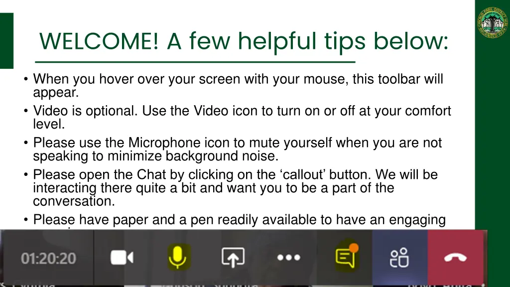 welcome a few helpful tips below