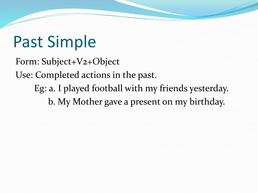 past simple