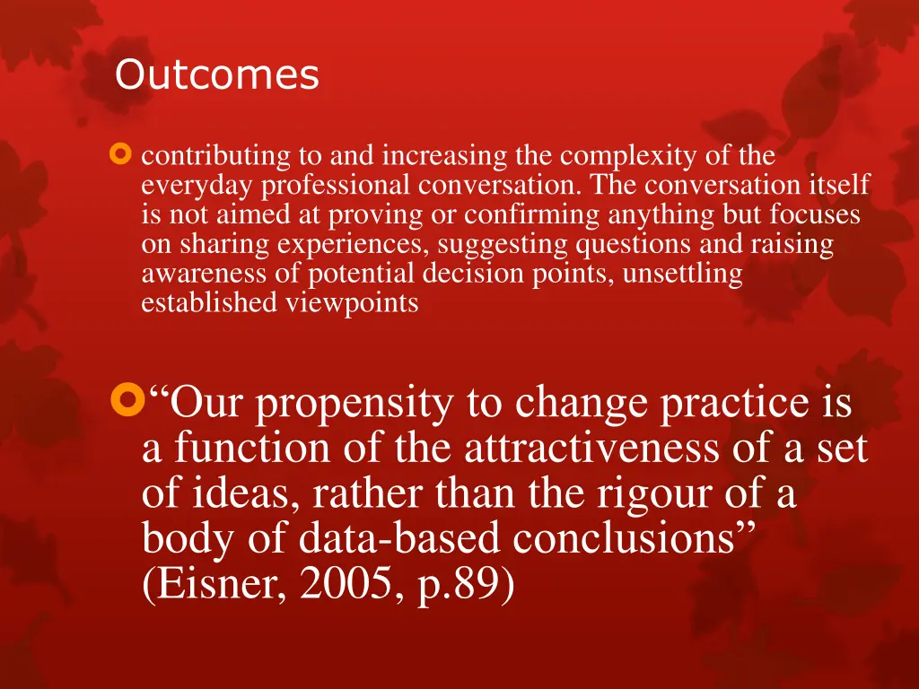 outcomes