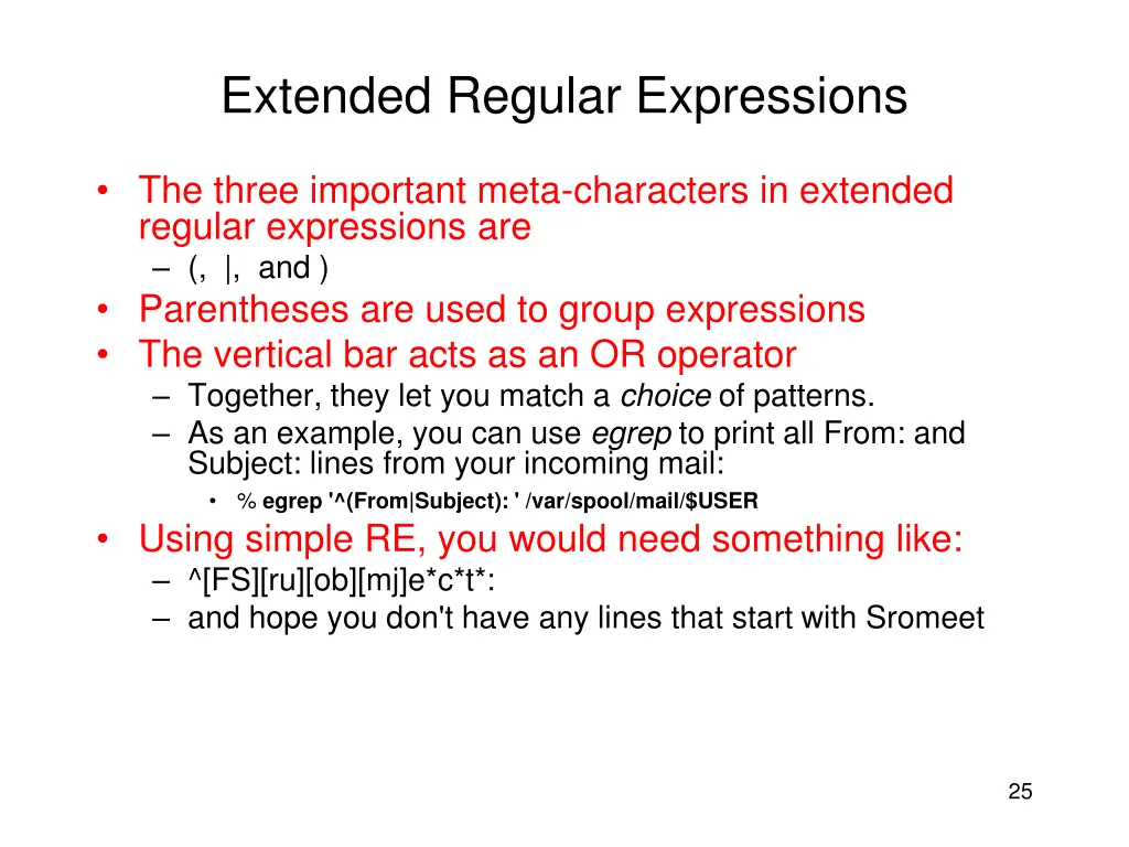 extended regular expressions 2