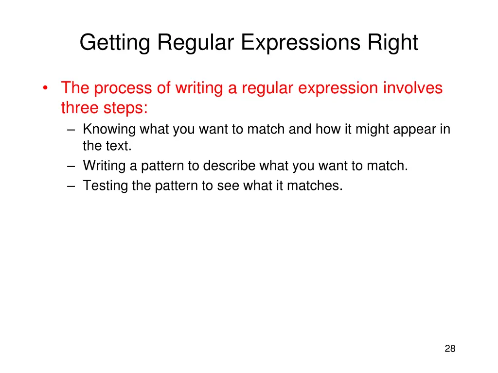 getting regular expressions right