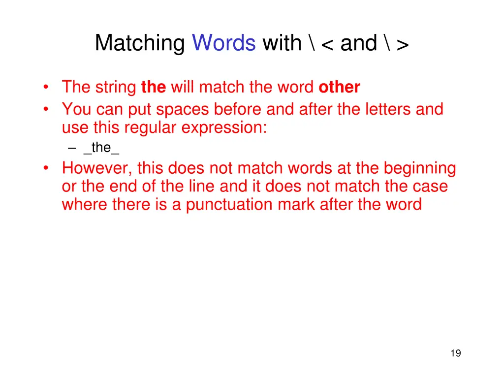 matching words with and