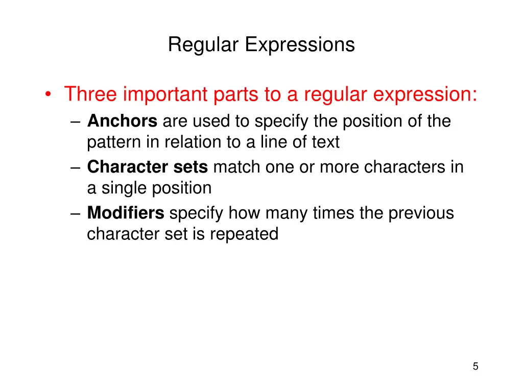 regular expressions 3