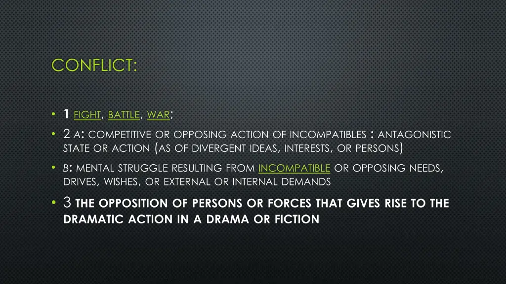 conflict
