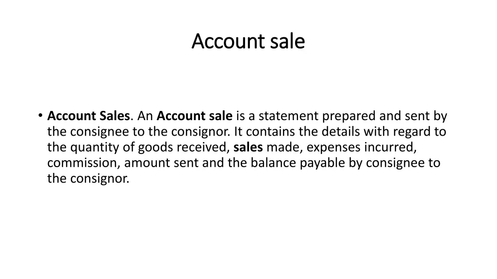 account sale account sale