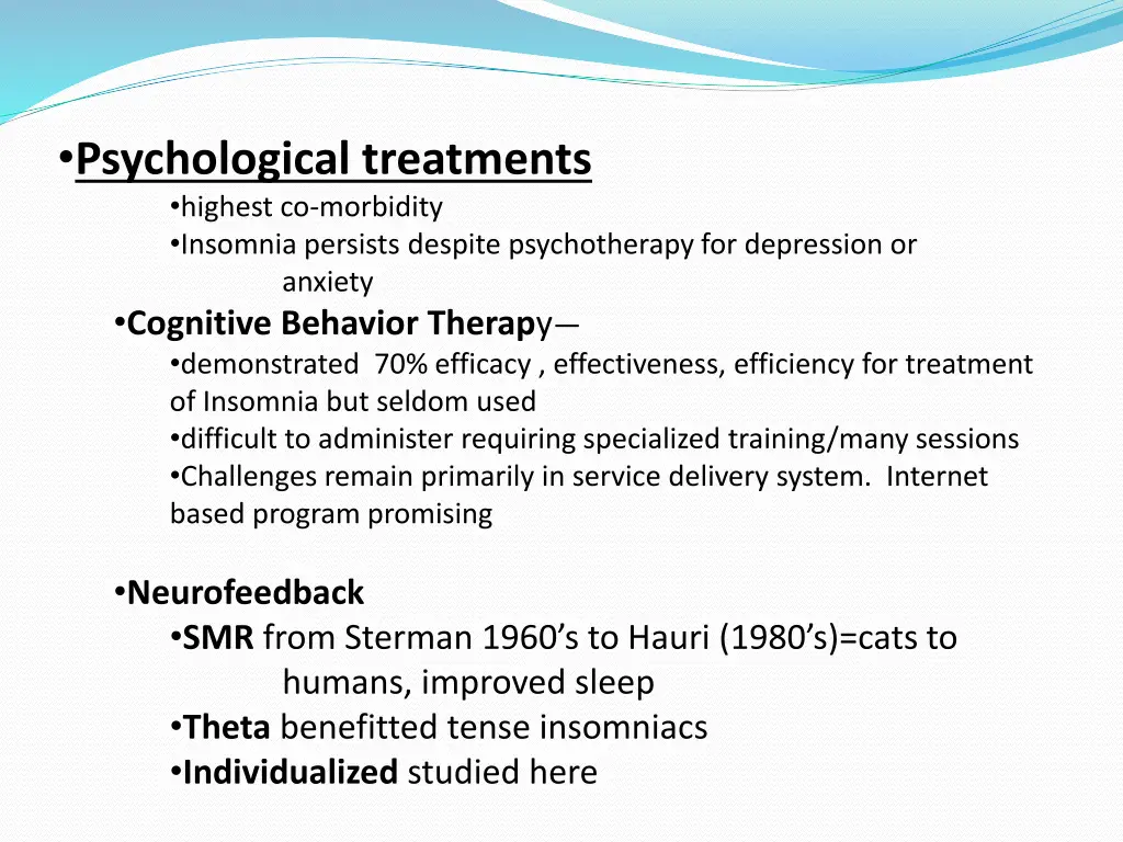 psychological treatments highest co morbidity