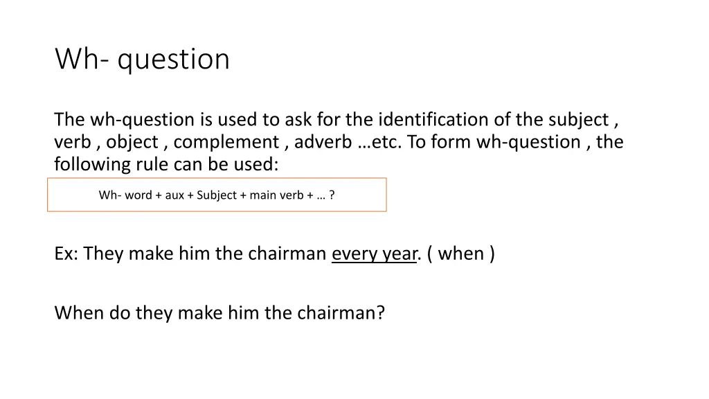 wh question