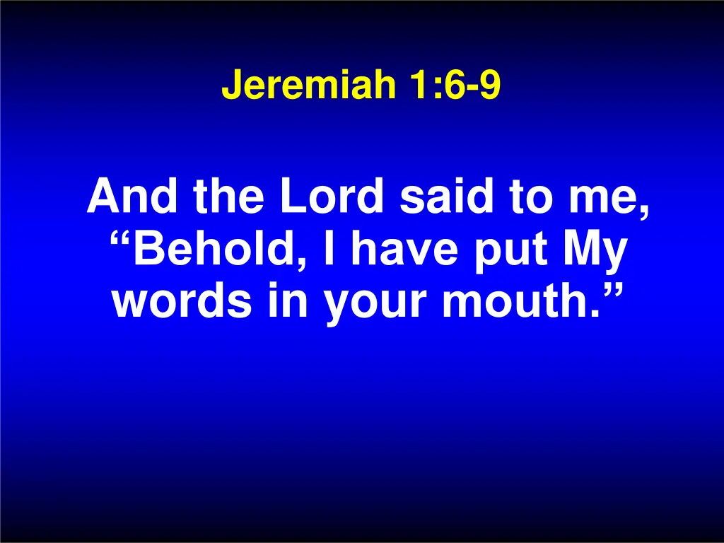 jeremiah 1 6 9 1