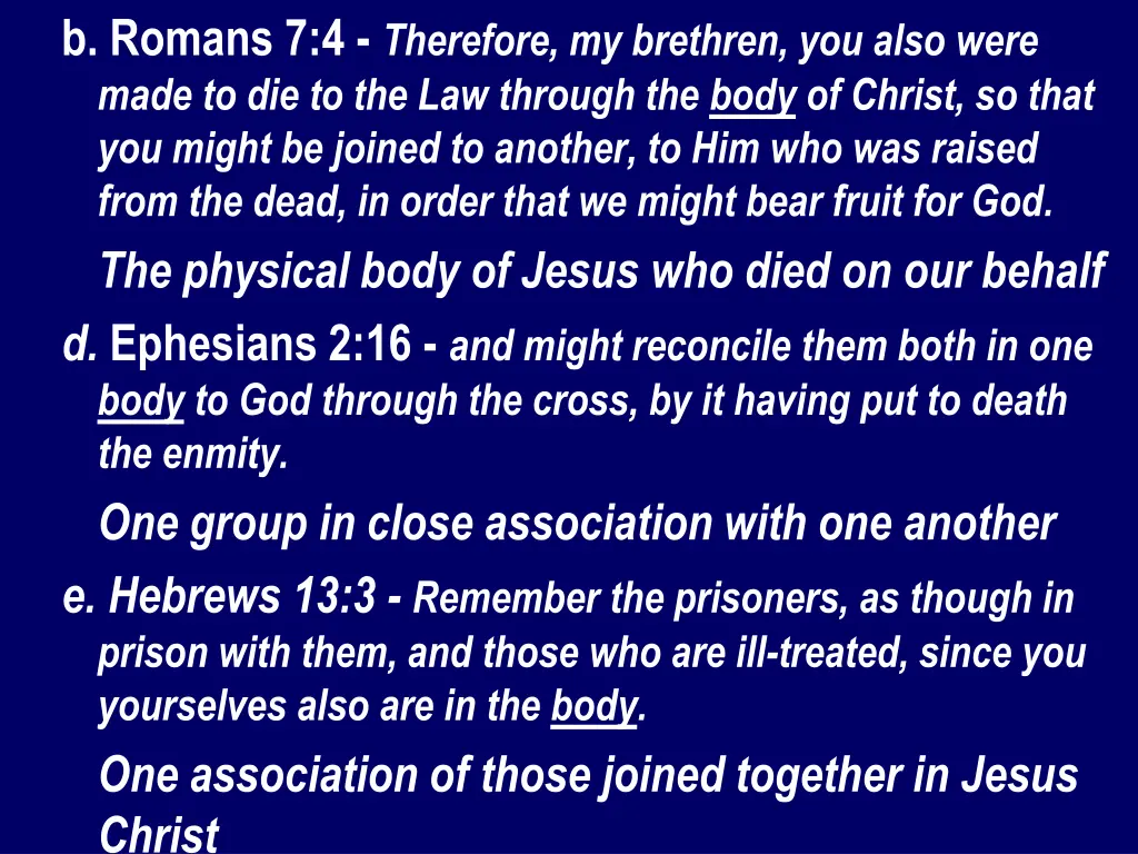 b romans 7 4 therefore my brethren you also were