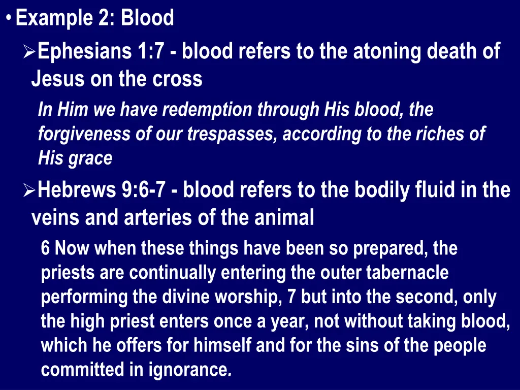 example 2 blood ephesians 1 7 blood refers