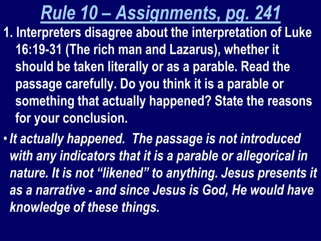 rule 10 assignments pg 241 1 interpreters