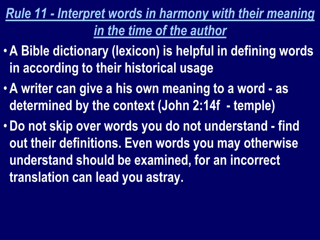 rule 11 interpret words in harmony with their