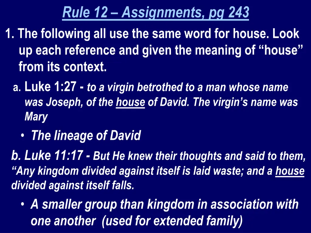 rule 12 assignments pg 243 1 the following