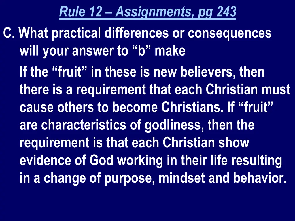 rule 12 assignments pg 243 c what practical