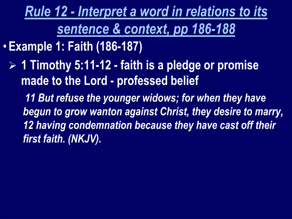 rule 12 interpret a word in relations 1