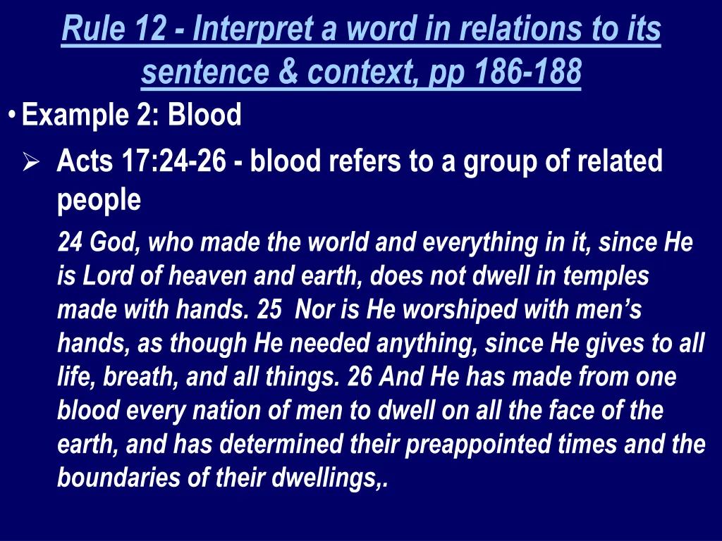 rule 12 interpret a word in relations 2