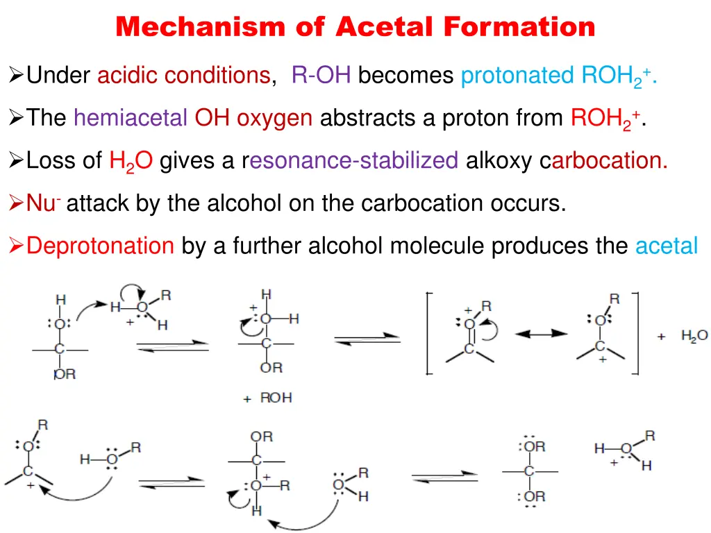 mechanism of acetal formation