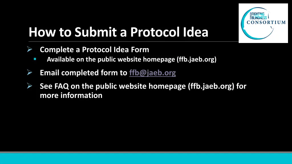 how to submit a protocol idea