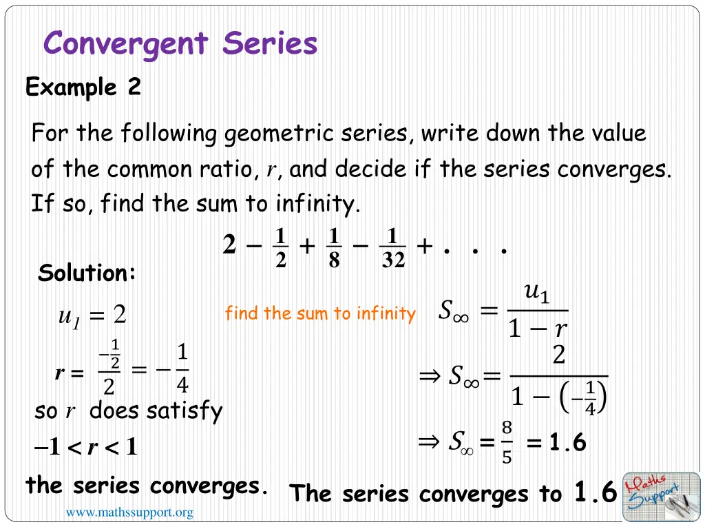 convergent series example 2