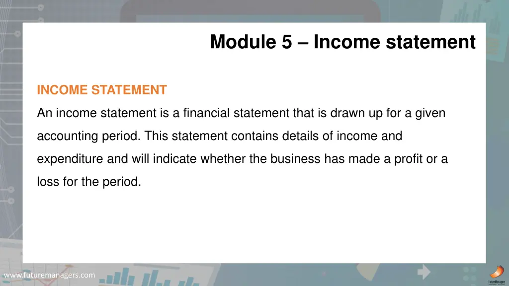 module 5 income statement