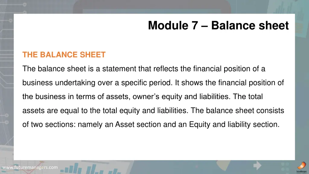 module 7 balance sheet