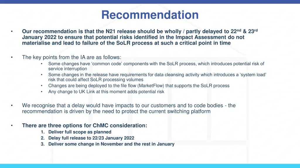 recommendation