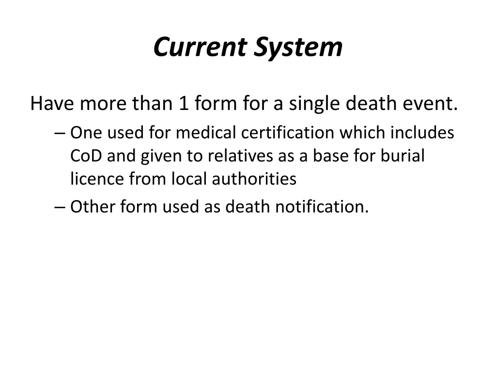 current system