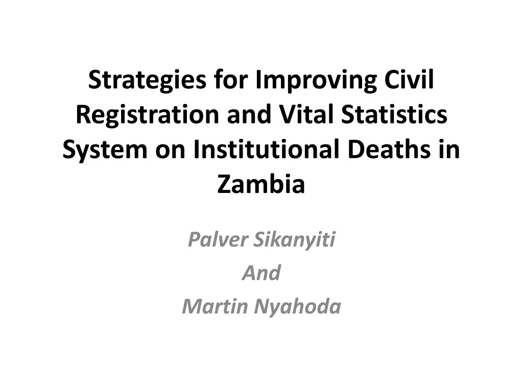 strategies for improving civil registration