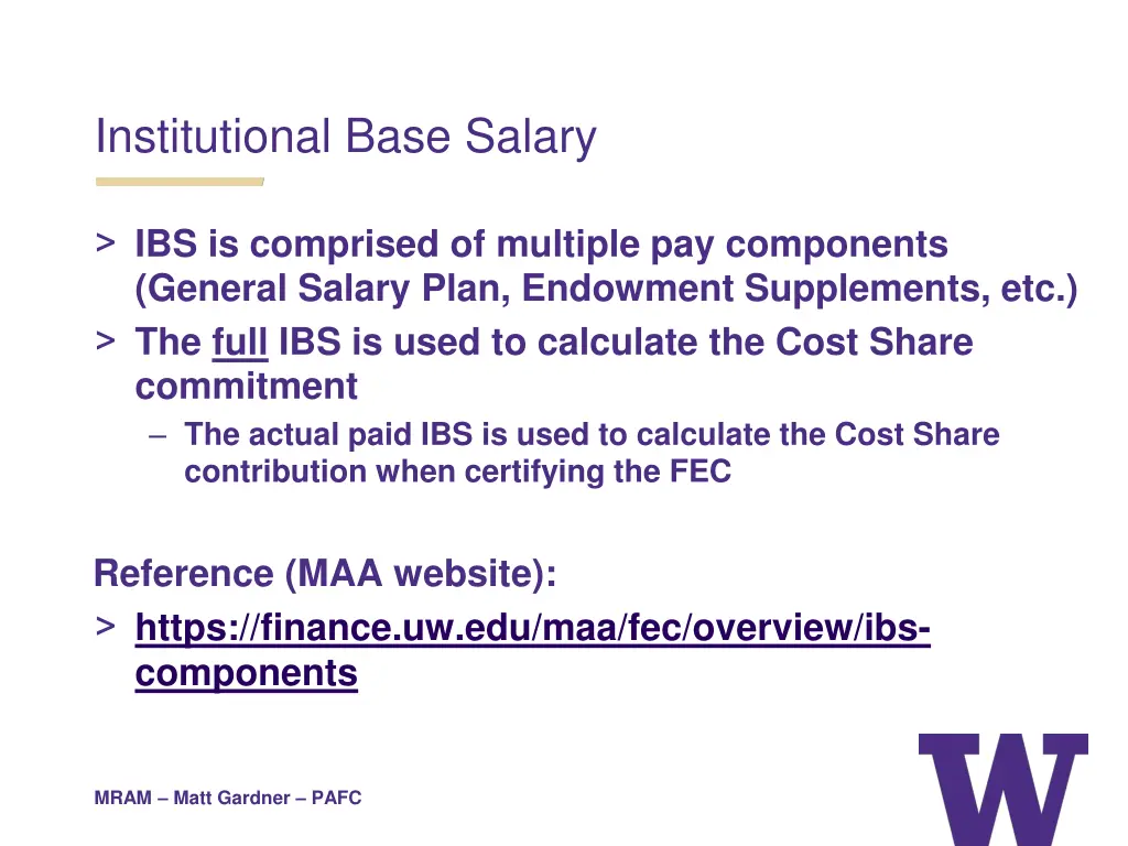 institutional base salary