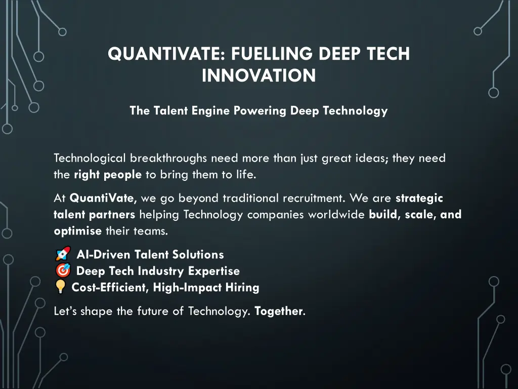 quantivate fuelling deep tech innovation