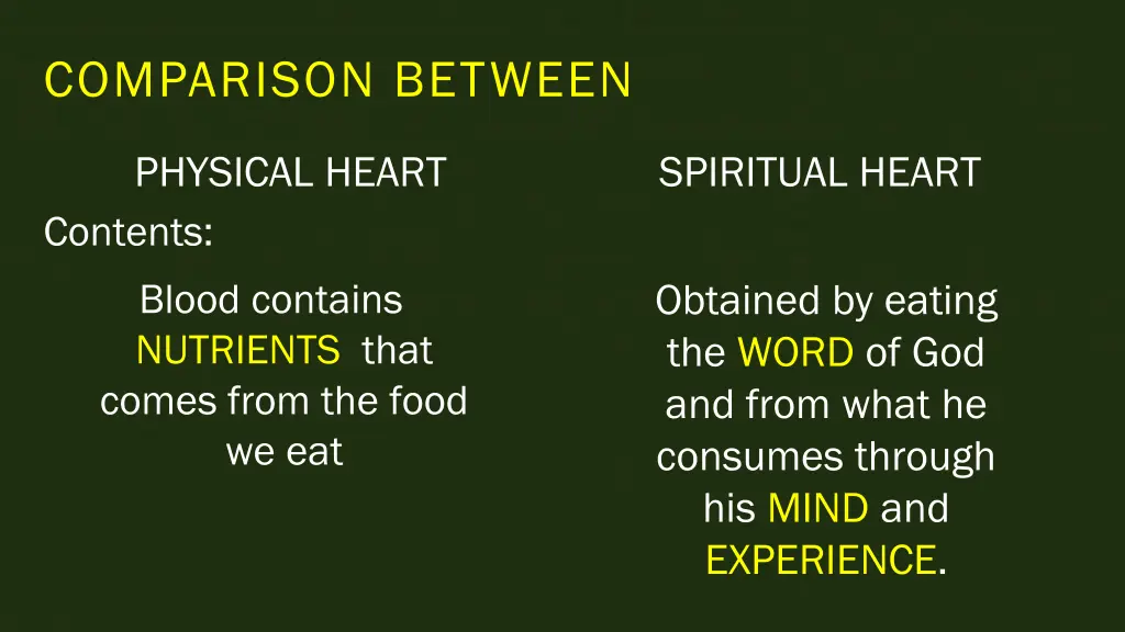 comparison between 1