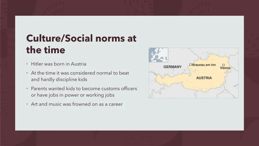 culture social norms at the time