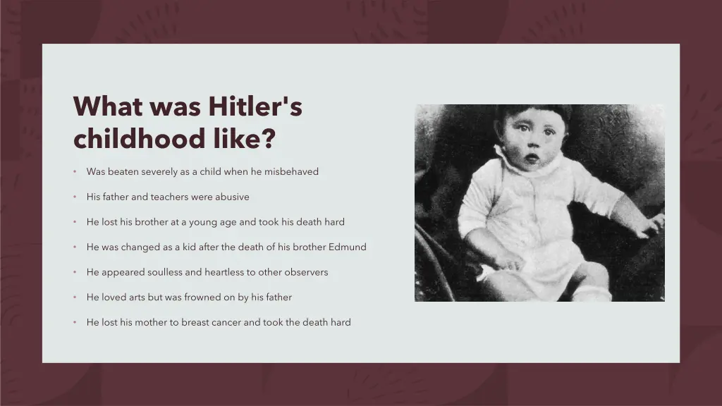 what was hitler s childhood like