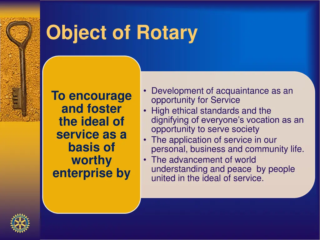 object of rotary