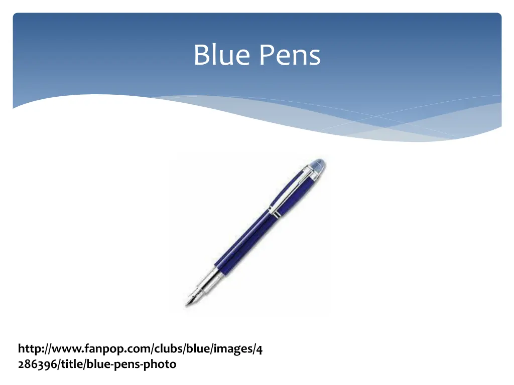 blue pens